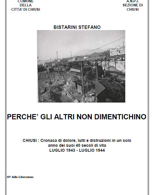 Perchè gli altri non dimentichino – Stefano Bistarini
